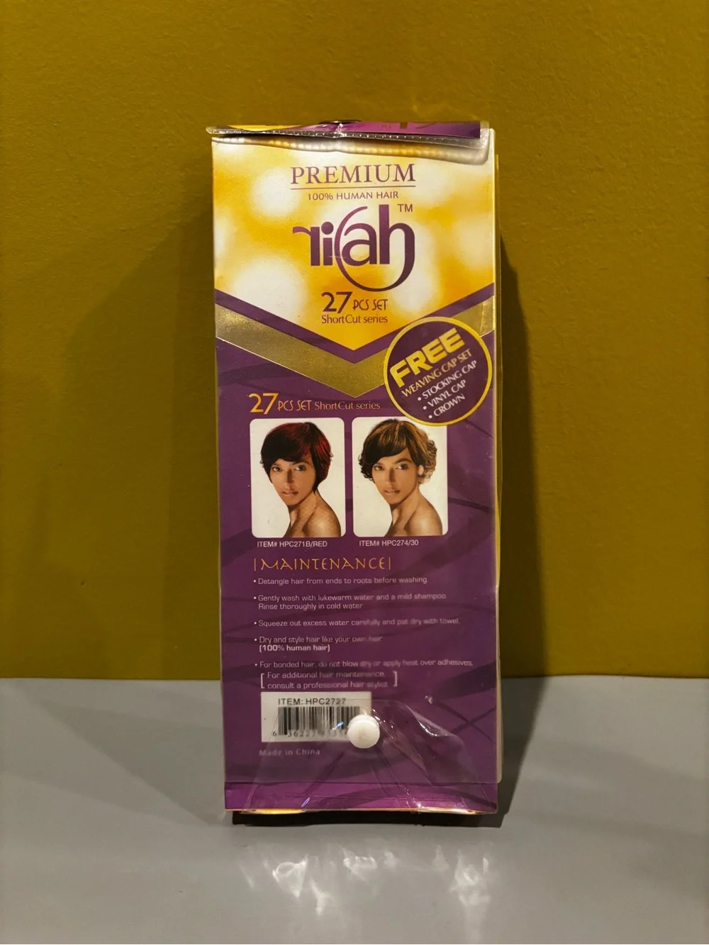 Premium 100% Human Hair Weaving - Color 27 (Light Auburn)
